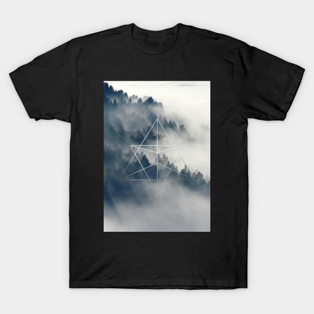 Misty Trees T-Shirt by UrbanEpiphany